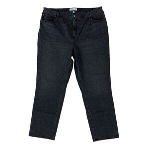 Abercrombie And Fitch 90s Straight Jeans Ultra High Rise Curve Love Black 35